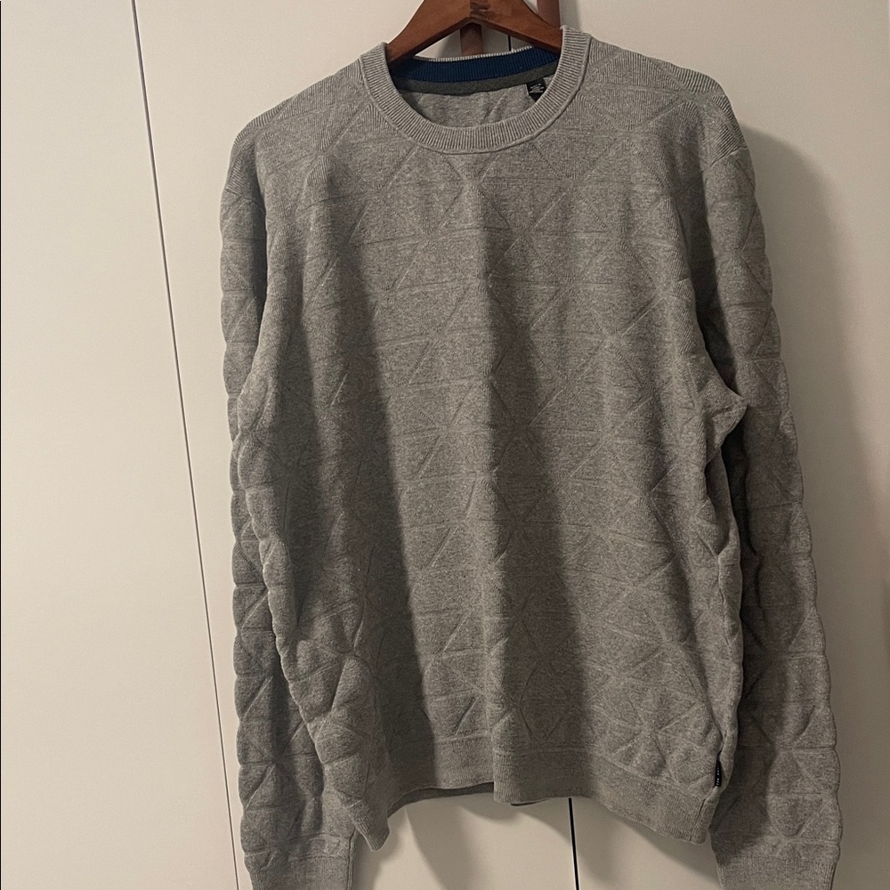 Ted Baker Gray Quilted Crewneck Sweater